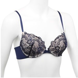 Betsey Johnson Blue Lace Bra